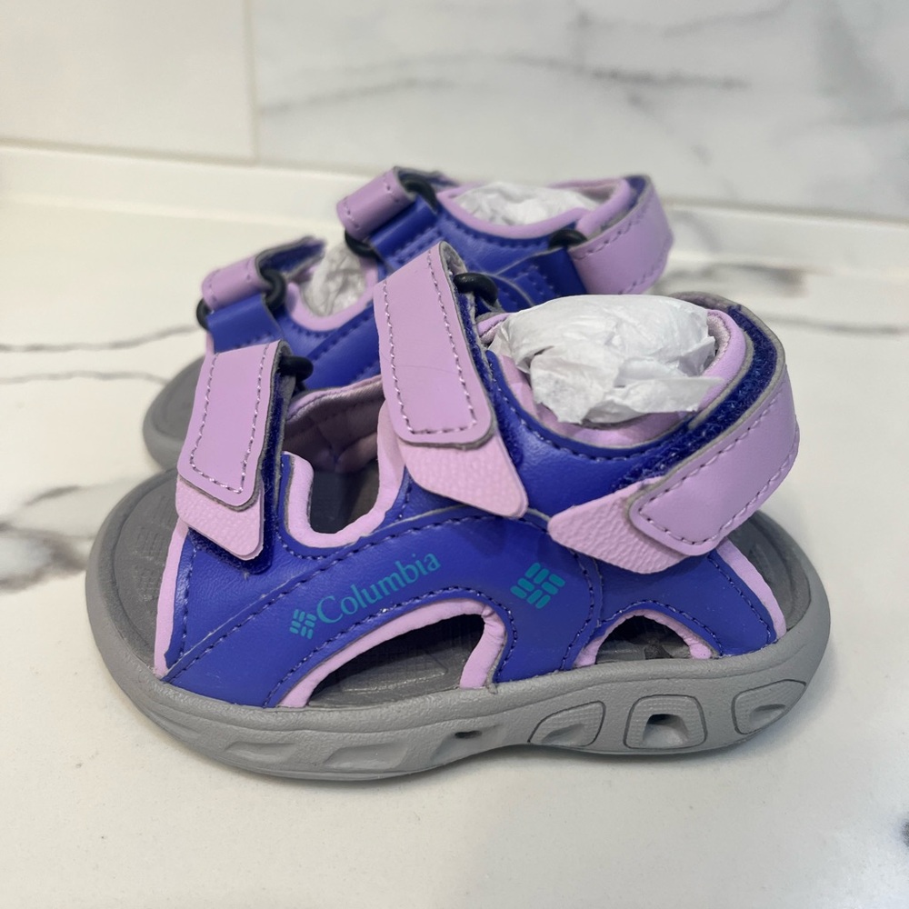 New Columbia unisex-child Techsun 3 Strap Sandal.Size 4 Toddler Purple/Blue‎ - Picture 4 of 8